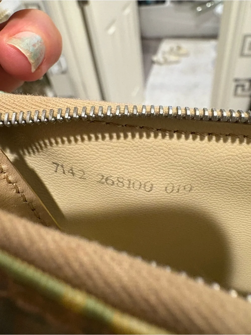 Fendi FF Zucca PVC Aqua and Tan Monogram Canvas Shoulder Bag